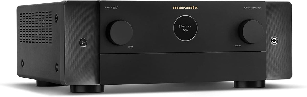 Marantz Cinema 50 - Receptor AV 9.4 canales con 110 W por canal - Vídeo 4K a 120 Hz y 8K con Dolby Atmos DTS X Pro e IMAX Enhanced - Bluetooth WiFi HEOS y 6 HDMI