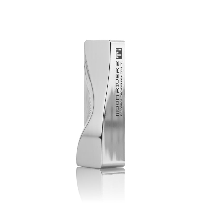 MOONDROP MOONRIVER 2 TI - DAC y amplificador portátil de 2 canales con doble CS43198 - Decodificación DSD512 y conexión USB Tipo C - Para audio digital portátil y equipos compatibles
