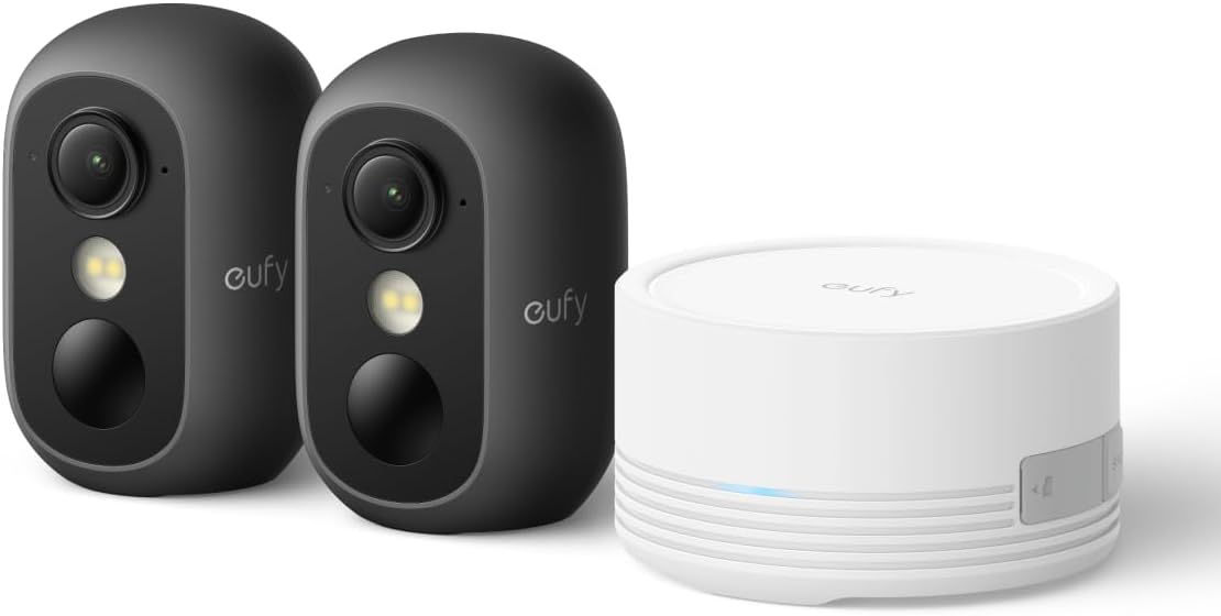 eufy Security eufyCam C35 kit de vigilancia - 3 cámaras HD 1080p para exterior e interior - Batería de hasta 180 días y visión nocturna - WiFi compatible con HomeBase 3