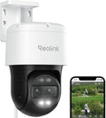 Reolink TrackMix PoE - Cámara exterior PTZ 4K 8 MP de doble lente - Zoom híbrido 6 aumentos con giro 355 grados e inclinación 90 grados - Seguimiento automático y audio bidireccional