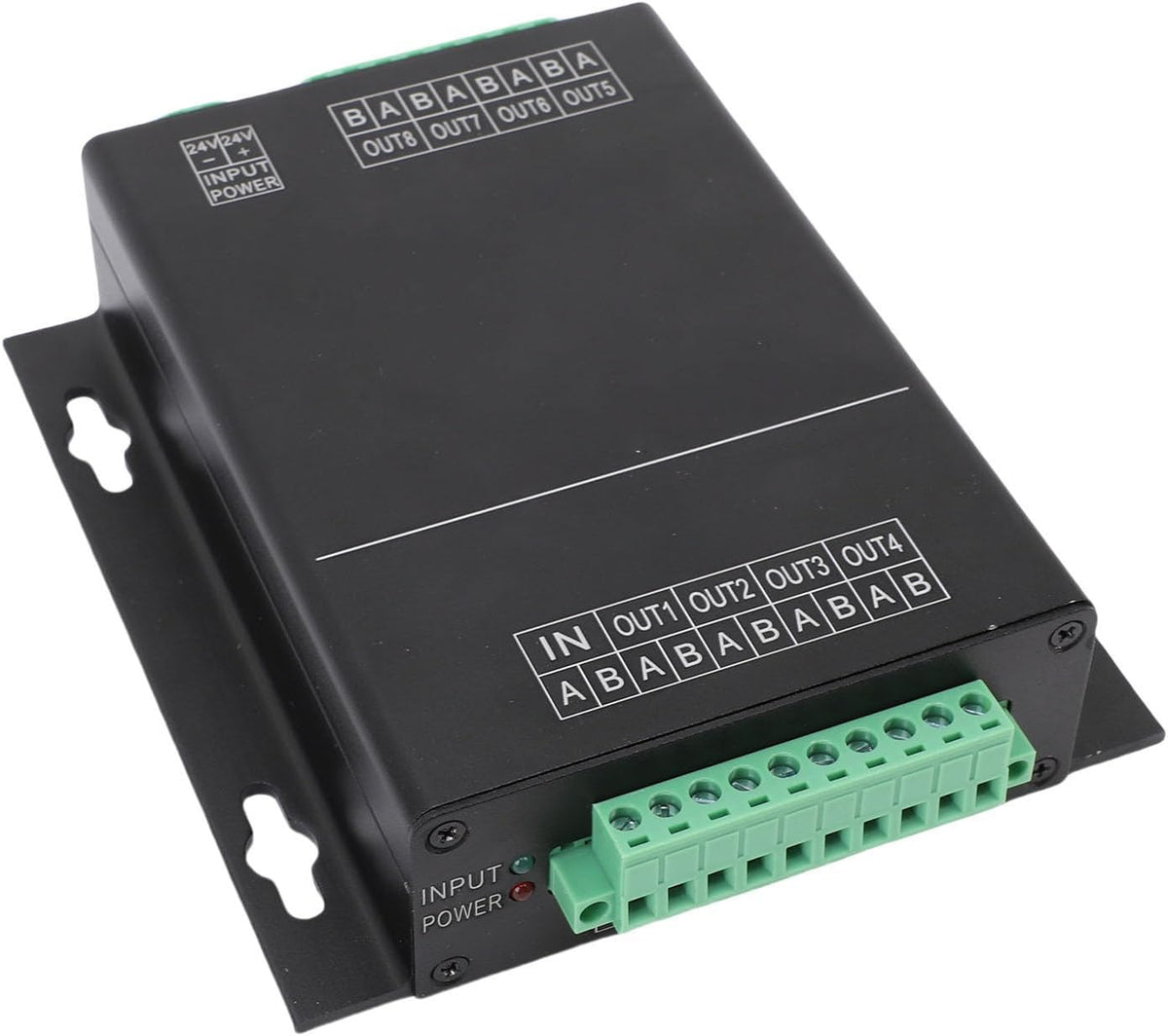 Jiawu NMEA918S - Distribuidor de datos marinos y señal para embarcaciones - Carcasa sellada de aluminio para instalación náutica - Para yates barcos y sistemas de navegación