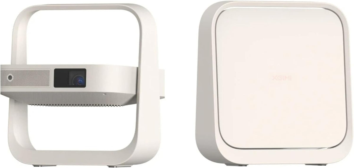 XGIMI Elfin Flip Plus proyector portátil - Full HD 1080p y brillo de 500 lúmenes ISO - Google TV con Netflix oficial - Soporte de 150 grados WiFi Bluetooth y altavoces 2 x 3 W