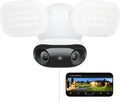 Reolink Elite Pro Floodlight PoE - Cámara exterior de doble lente 16 MP con vista de 180 grados - Iluminación de 2800 lúmenes y visión nocturna - Detección inteligente y grabación continua