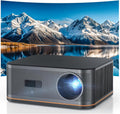 HAPPRUN proyector compatible con 4K - Full HD 1080p y brillo de 1500 ANSI - Pantalla de hasta 300 pulgadas y zoom al 50 por ciento - WiFi 6 Bluetooth 5.2 autoenfoque HDMI y USB
