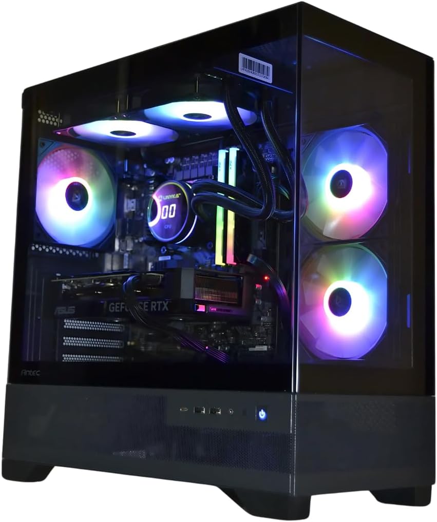 TrendingPC PC Gaming - Ryzen 7 8700F hasta 5 GHz con 32 GB DDR5 6000 MHz - GeForce RTX 5070 12 GB y SSD M.2 de 1 TB - Refrigeración líquida 240 mm WiFi 6 y Windows 11