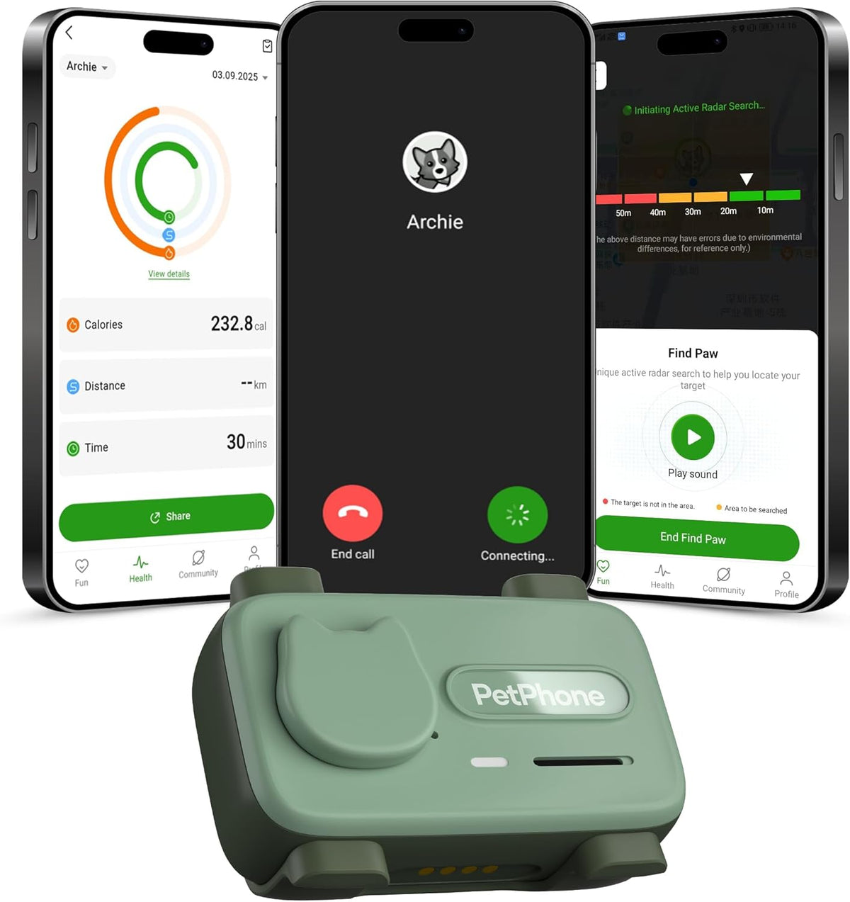 GlocalMe rastreador GPS para mascotas - Localización en tiempo real para perros y gatos - Comunicación bidireccional y datos ilimitados - Para seguimiento y contacto a distancia
