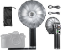 Godox Lux Master Retro - Flash TTL HSS con diseño retro y pantalla táctil - Sistema inalámbrico X de 2,4 GHz y batería integrada - Compatible con Sony Nikon Canon Fuji Panasonic Leica y Olympus