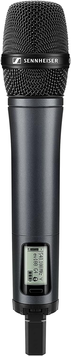 Sennheiser SKM 100 G4 transmisor de mano - Transmisor inalámbrico para micrófono y discurso - Patrón unidireccional en acabado negro - Compatible con altavoz amplificador karaoke y radio