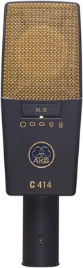AKG C414 XLII - Micrófono de condensador multipatrón para voces y estudio - Conexión XLR con patrones unidireccional omnidireccional y bidireccional - Para canto transmisión e instrumentos