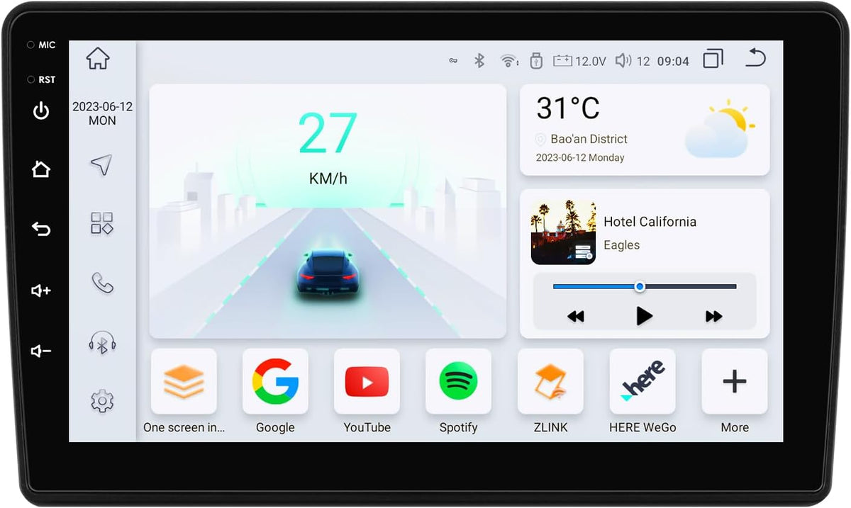 Radio Android 13 para Fiat Ducato Peugeot Boxer Citroën Jumper - Pantalla QLED táctil de 9 pulgadas - CarPlay Android Auto y GPS - WiFi 4G Bluetooth USB DSP y RDS
