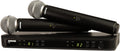 Shure BLX288 SM58 M17 - Sistema inalámbrico UHF con 2 micrófonos vocales SM58 - Alcance de hasta 100 m y batería de 14 horas - Para canto karaoke iglesias eventos y actuaciones