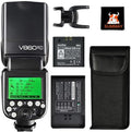 Godox V860II C flash TTL para Canon - Número guía 60 y HSS 1 a 8000 s - Batería Li Ion recargable incluida - Comunicación inalámbrica óptica para cámaras Canon EOS