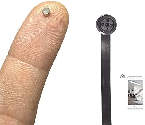 Auricular magnético con cámara de botón WiFi - Vídeo 1080p para uso interior - Grabación local y conexión inalámbrica - Alimentación por batería con control desde iOS