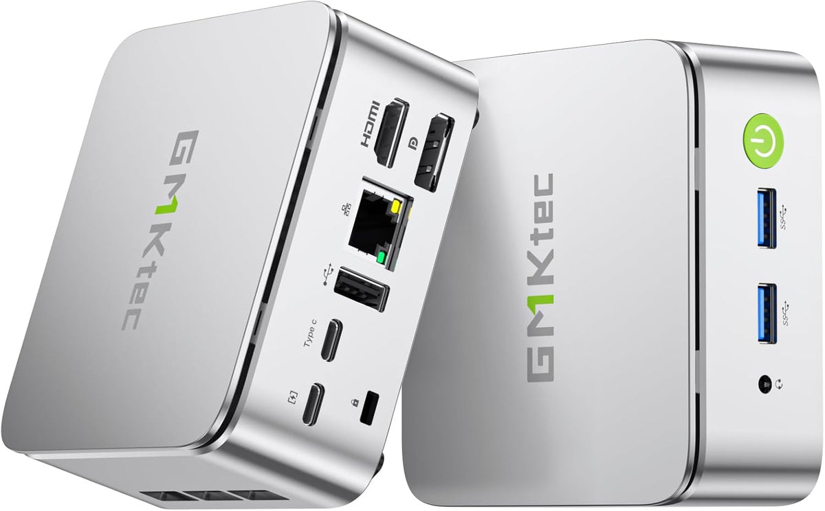 GMKtec NucBox G10 Mini PC Ryzen 5 3500U - 16 GB RAM y SSD de 1 TB - Radeon Vega 8 con triple pantalla 4K - LAN 2,5GbE WiFi Bluetooth USB C y DisplayPort