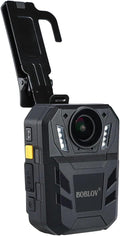 WA7 D cámara corporal 1296P - Bodycam portátil con control remoto y grabación DVR - Almacenamiento de 32 GB sin GPS - Base de carga incluida para uso profesional