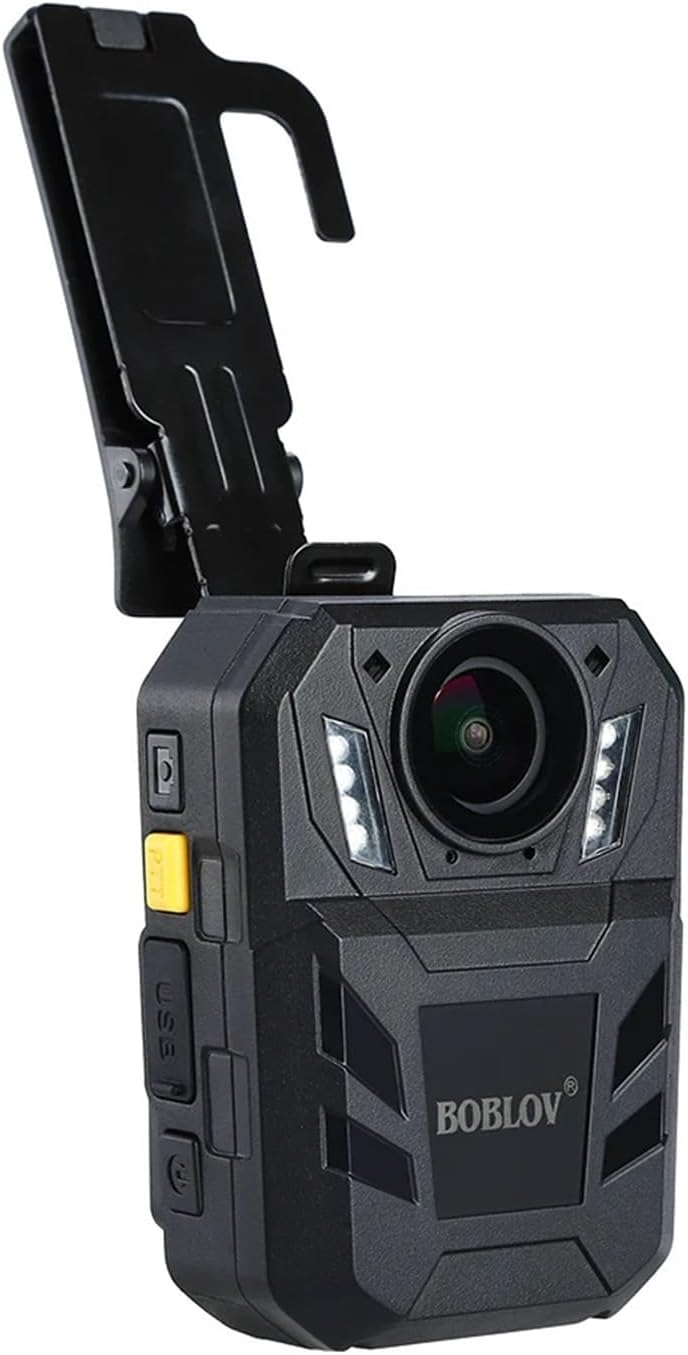 WA7 D cámara corporal 1296P - Bodycam portátil con control remoto y grabación DVR - Almacenamiento de 32 GB sin GPS - Base de carga incluida para uso profesional