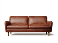 Sofás 2 plazas tapizados 180x84x77 cm - marrón - diseño moderno para salón