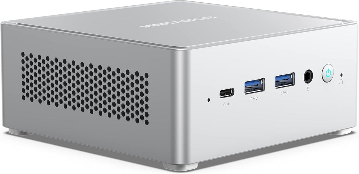 MINISFORUM NAB6 Lite - Mini PC Intel Core i5 12600H con 16 GB DDR4 y SSD PCIe 4.0 de 500 GB - Doble LAN 2,5G y 2 HDMI - WiFi 6 Bluetooth 5.2 y 7 puertos USB
