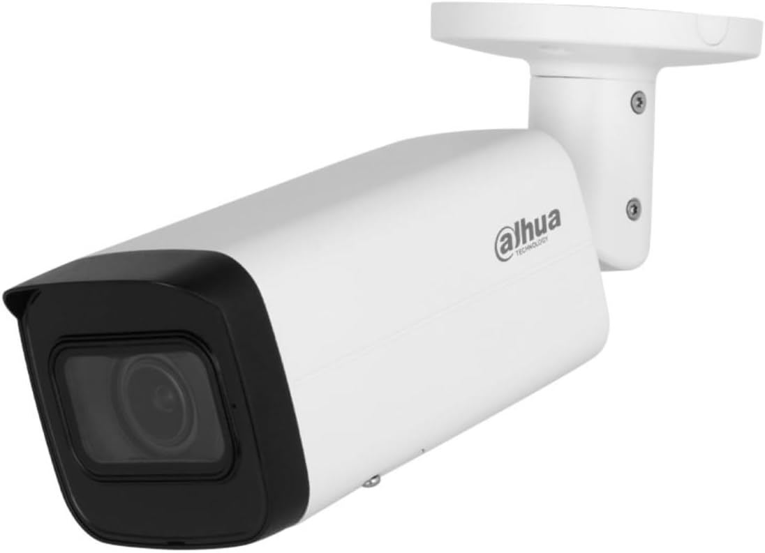Dahua 5 MP - Cámara IP Bullet exterior con objetivo varifocal motorizado - Infrarrojos con alcance nocturno de 60 m - ONVIF alimentación de 12 V y conexión cableada