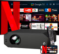 Unicview K5000 proyector 4K - Full HD 1080p y 1800 lúmenes ANSI - Google TV enfoque motorizado y Keystone 4D - WiFi 6 HDMI USB C y altavoces de 10 W
