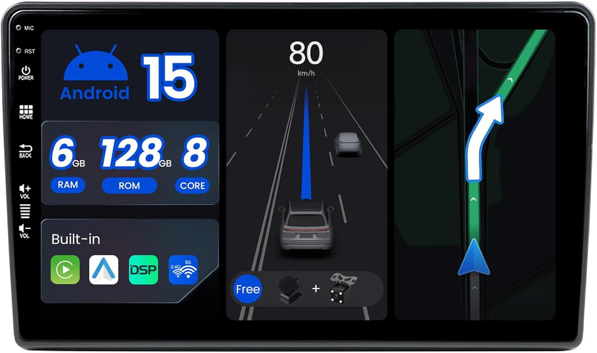 JOYX radio Android 13 para Fiat Ducato Citroen Jumper Peugeot Boxer - Pantalla IPS de 9 pulgadas con 6G y 128G - CarPlay y Android Auto inalámbricos - DAB DSP cámara y micrófono