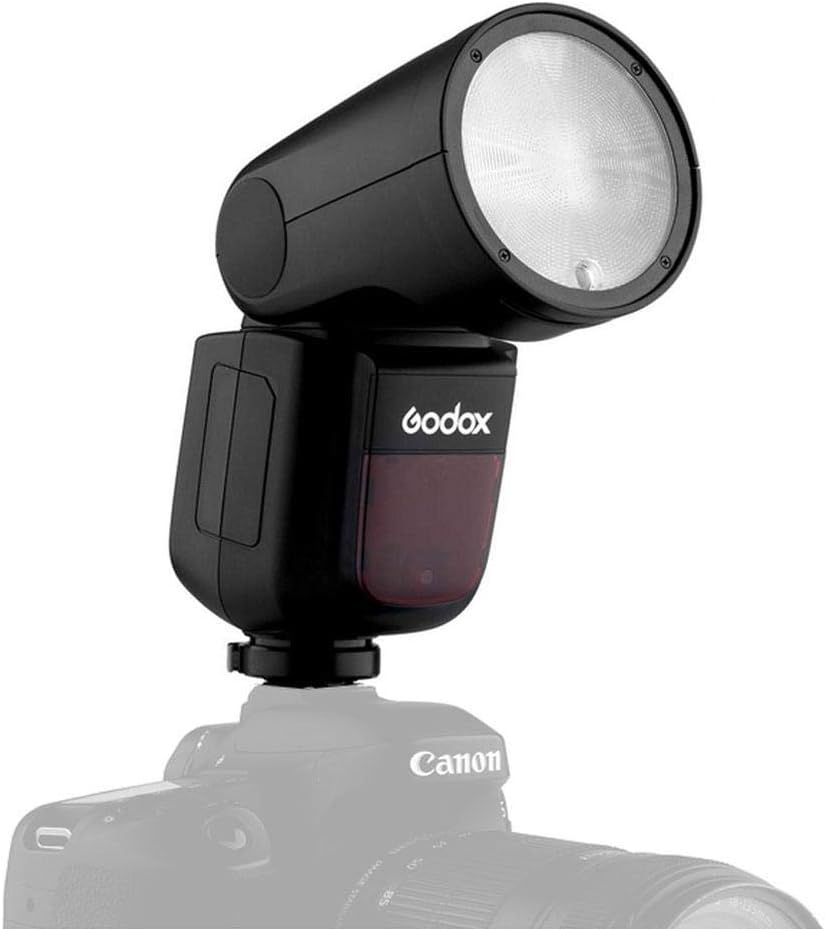 Godox V1 flash Speedlite para Nikon - Receptor integrado y número guía 42 - HSS 1 a 8000 s - Montaje de zapata con conexión cableada