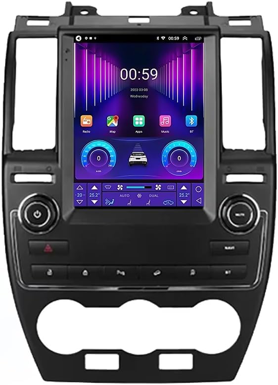 Radio Android 12 para Land Rover Freelander 2 - Navegación GPS con cámara trasera y control del volante - Bluetooth manos libres y reproducción de vídeo - FM AM RDS para modelos 2006 a 2012