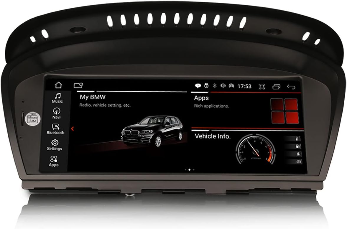 Erisin radio Android 14 para BMW - Pantalla IPS de 8,8 pulgadas con 8 núcleos y 4 GB RAM 64 GB - CarPlay Android Auto GPS WiFi y Bluetooth - Para E90 E91 E92 E93 E60 E61 E63 E64