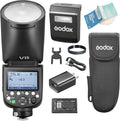 Godox V1Pro O flash TTL para Olympus - Cabeza redonda de 76 Ws y HSS 1 a 8000 s - Número guía 60 y LED SU 1 - Batería Li Ion y sistema inalámbrico para zapata