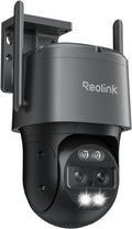 Reolink TrackMix WiFi 6 cámara PTZ 4K - Doble lente y zoom híbrido 6x - Seguimiento automático con detección inteligente - Visión nocturna en color y montaje en pared