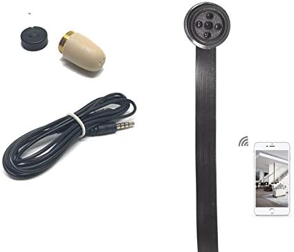 VIP Pro Supermini - Kit de auricular intraural inalámbrico y cámara botón WiFi - Conexión WiFi y aislamiento acústico - Formato compacto negro con cable incluido