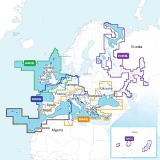 Garmin NAEU643L Navionics Plus - Tarjeta cartográfica para Mediterráneo y mar Negro - Formato microSD y SD compatible - Mapa náutico digital para equipos compatibles