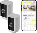 OMAJIN by Netatmo kit de 2 cámaras 2K - Vigilancia inalámbrica para interior y exterior - Campo de visión de 140 grados e IP65 - Batería de 9600 mAh y audio bidireccional