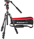 Manfrotto Befree Live - Trípode de viaje de aluminio con cabezal fluido - Altura máxima 151 cm y carga de 4 kg - Para DSLR mirrorless videocámara y creación de vídeo
