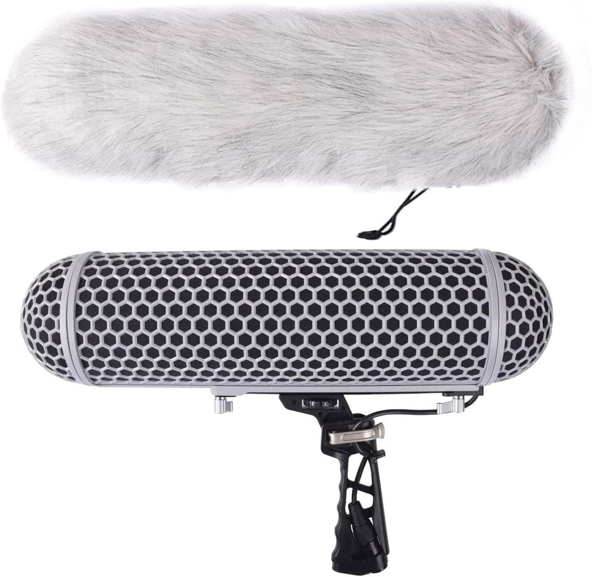 DIGITALFOTO MICOLIVE - Blimp cortavientos con Dead Cat para micrófono - Suspensión Rycote y diseño ligero - Compatible con Rode NTG AT875R y Sennheiser MKE 600 para vídeo exterior
