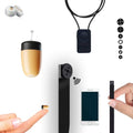 Mini cámara botón WiFi 1080P - Kit con auricular Supermini intraural - Bluetooth WiFi y conexión inalámbrica sin jack - Para comunicación y grabación autorizada en espacios privados