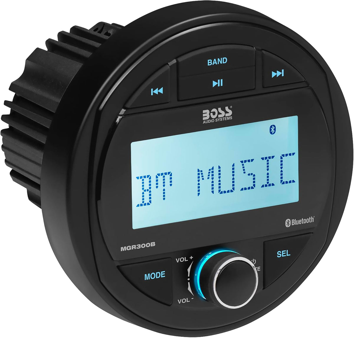 Boss Audio - Receptor de audio con Bluetooth integrado y reproducción estéreo - USB Tipo A y jack de 3,5 mm con compatibilidad WMA - Acabado negro para sistema de audio conectado