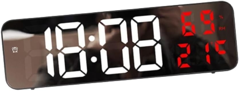 Reloj despertador digital con cámara WiFi 4K - Sensor de movimiento y resolución Ultra HD - Compatible con smartphone y tablet - Alimentación por pila para vigilancia autorizada