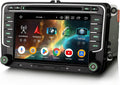 Radio Android 14 para Volkswagen Seat Skoda - 8 núcleos con 4 GB RAM y 64 GB - CarPlay Android Auto GPS DAB TPMS WiFi CD USB - Para Passat Touran Jetta Golf Tiguan y T5