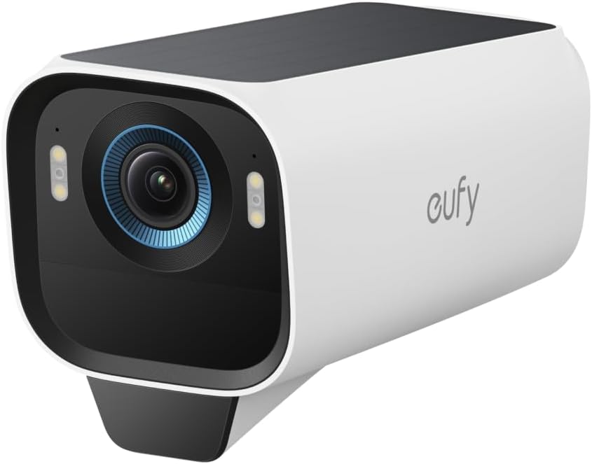 eufy Security eufyCam S3 Pro cámara de vigilancia - Vídeo 4K para exterior con visión MaxColor - Energía solar y reconocimiento facial IA - Almacenamiento local con HomeBase 3