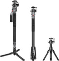 SMALLRIG 5564 monopié de carbono - Altura máxima de 166,5 cm y longitud portátil de 68 cm - Ajuste de altura con un toque - Carga máxima de 5 kg para cámara de vídeo