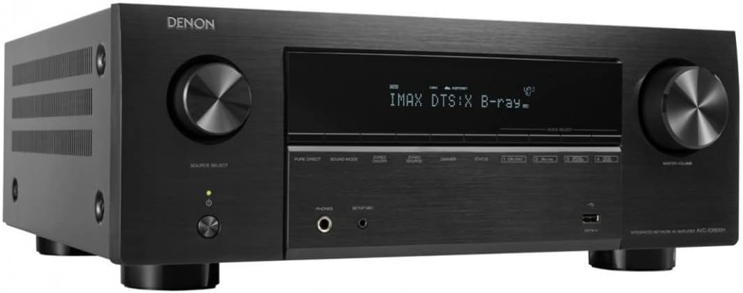 Denon AVC X3800H amplificador HiFi - Sonido envolvente 9.4 con Dolby Atmos - 8 puertos HDMI AirPlay 2 Bluetooth Ethernet USB y WiFi - Multiroom Spotify Tidal y Alexa