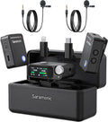 Saramonic Ultra micrófono lavalier inalámbrico - Grabación flotante de 32 bits y código de tiempo - Alcance de 984 pies con IPX5 - Cancelación de ruido y SPL máximo de 130 dB