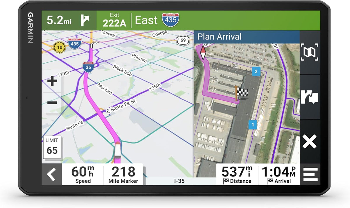 Garmin Dezl LGV1010 EU - Navegador GPS para camión con pantalla táctil de 10,1 pulgadas - Bluetooth WiFi y navegación por satélite - Alertas de radar carriles y batería de 3 horas