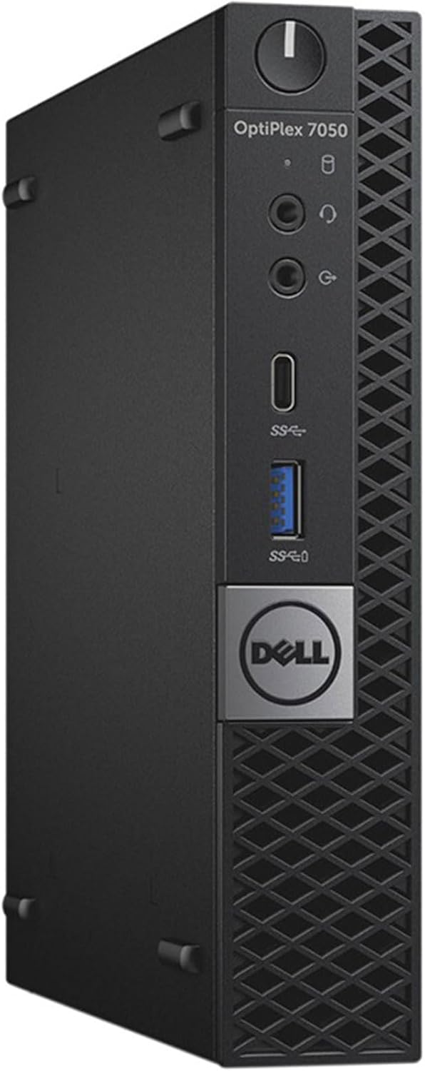 Dell OptiPlex 7050 reacondicionado - Mini PC Core i7 6700T con 8 GB RAM - SSD NVMe de 256 GB y gráficos Intel HD 530 - Windows 11 Pro para oficina multimedia y uso diario