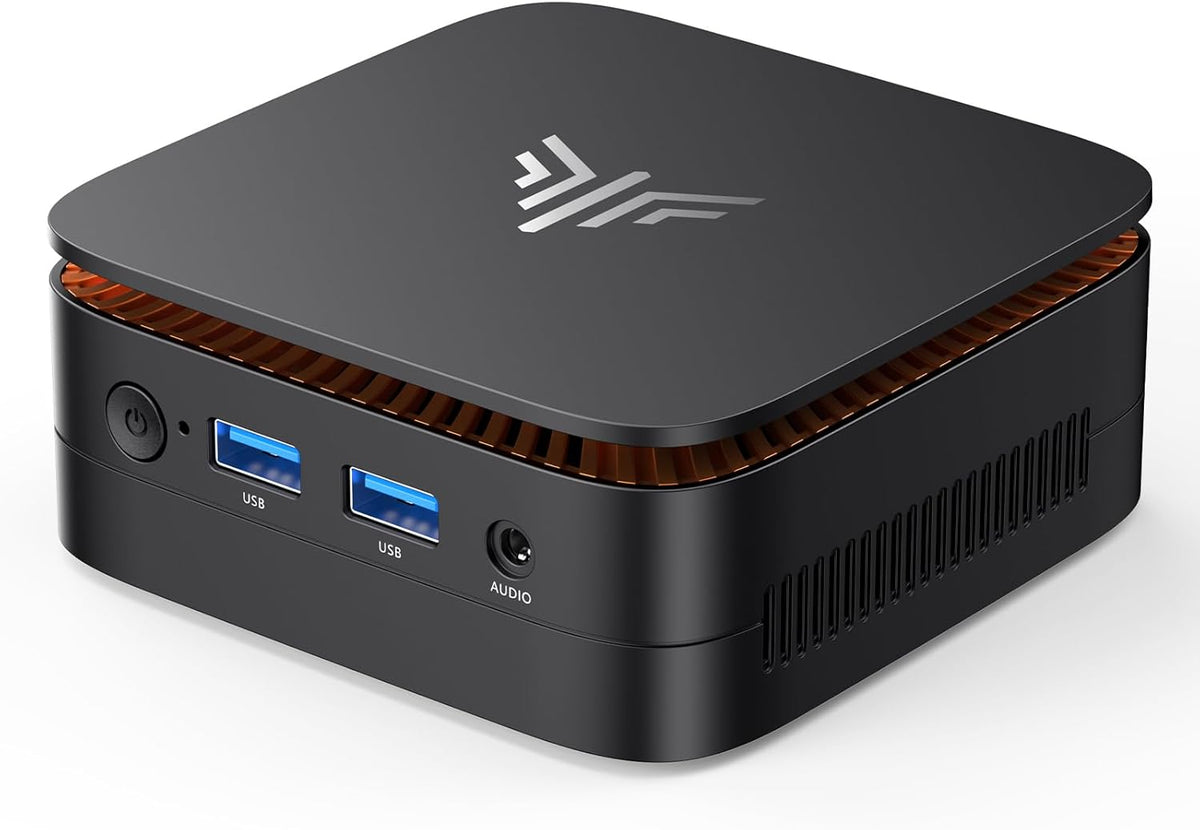 NiPoGi Pinova P1 Mini PC Ryzen 3 3250U - 8 GB DDR4 y SSD de 256 GB - Triple pantalla 4K por HDMI USB C y DisplayPort - WiFi 5 Bluetooth 4.2 para escuela y negocio