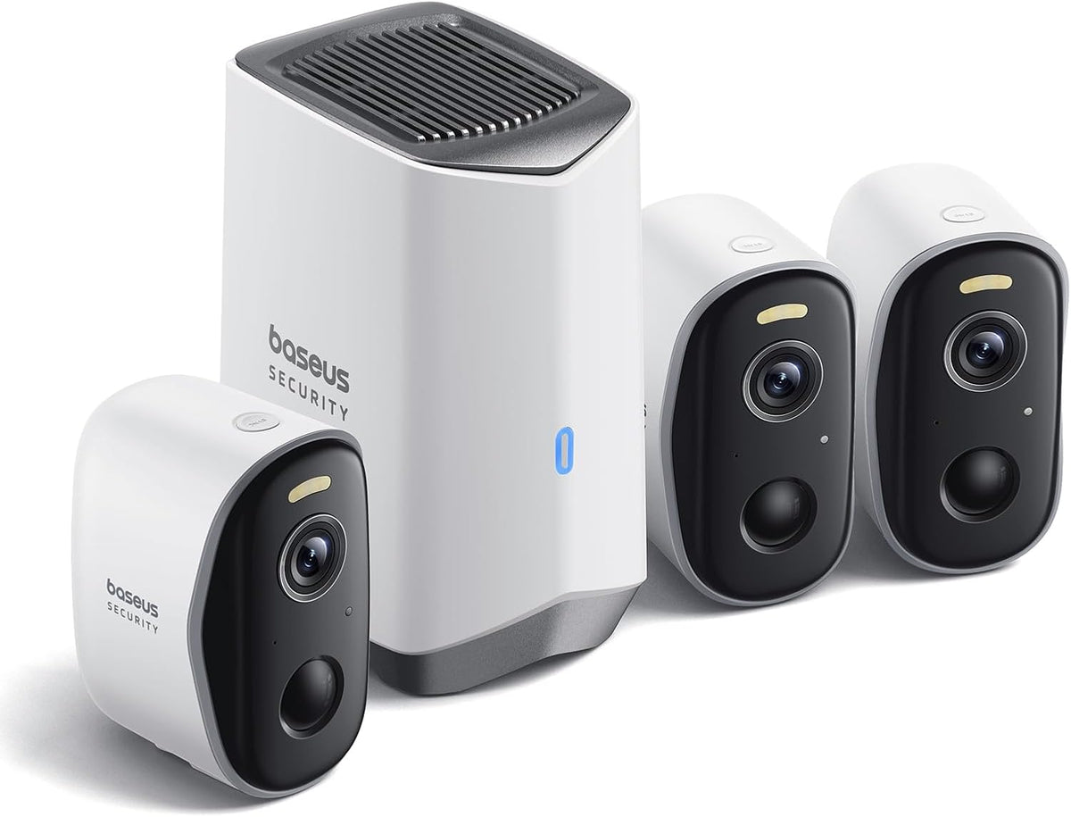 Baseus Security S0ST00 cámara de vigilancia - Vídeo 2K con campo de visión de 145 grados - Batería de hasta 210 días e IP67 - Detección humana y almacenamiento ampliable a 16 TB