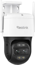 Reolink TrackMix WiFi cámara PTZ 4K - Doble lente con visión panorámica de 360 grados - Zoom híbrido 6x y seguimiento automático - Detección de personas vehículos y animales