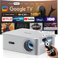 OSCAL PV800Pro proyector inteligente - Full HD 1080p y 1400 ANSI compatible con 4K - Google TV Netflix oficial y asistente de voz - WiFi 6 autoenfoque y corrección trapezoidal