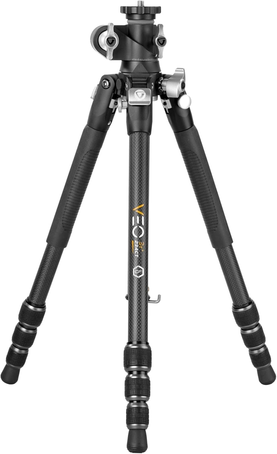 Vanguard Veo 3T Plus 234CT trípode de viaje - Fibra de carbono con altura máxima de 136 cm - Diseño plegable y descentrable - Carga máxima de 10 kg con rótula de bola